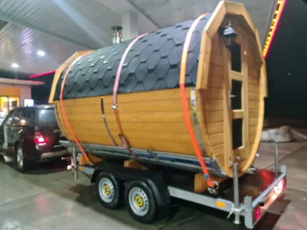 Mobile Fasssauna mit Holzofen, die Sauna die man MIETEN kann! 9